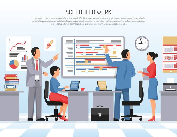 Planning Flat Illustration