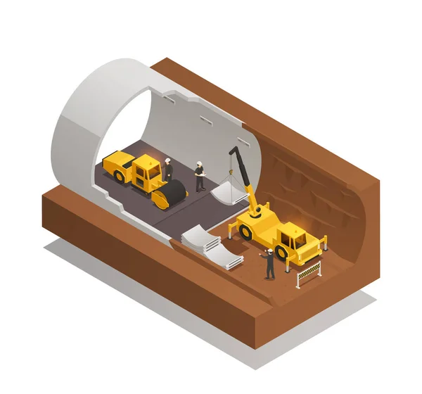 Zusammensetzung des Tunnelbaus — Stockvektor