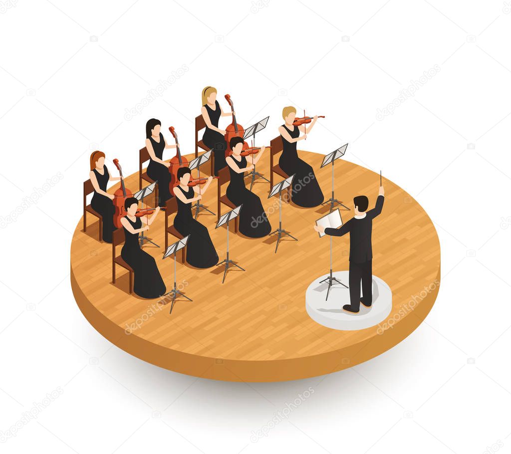Orchestra Isometric Composition
