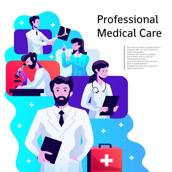 Плакат о медицинской помощи — стоковый вектор