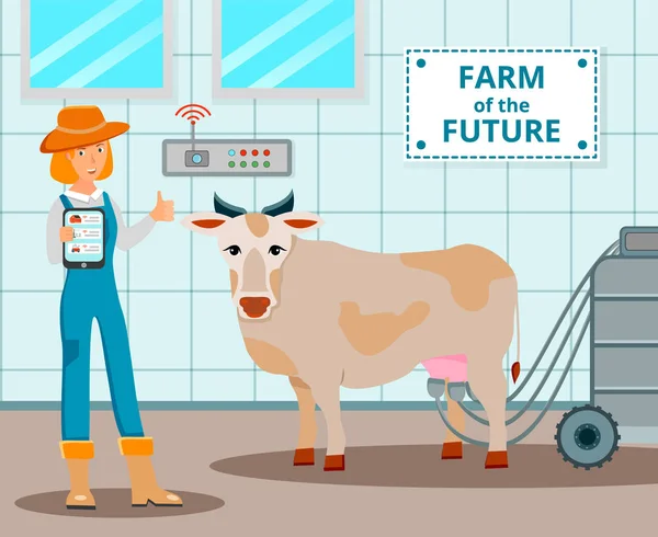 Conceito de Farm Of Future Design — Vetor de Stock