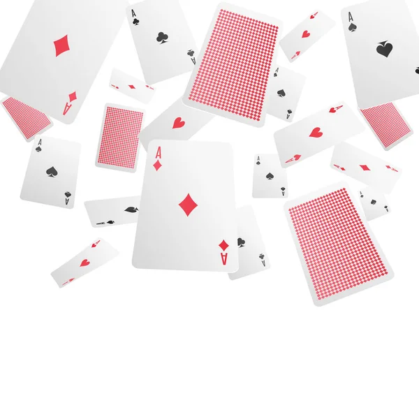Hrací karty realistické pozadí — Stockový vektor