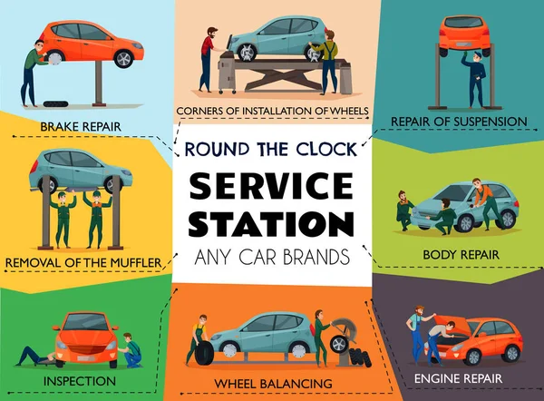 Auto-Service-Plakat — Stockvektor
