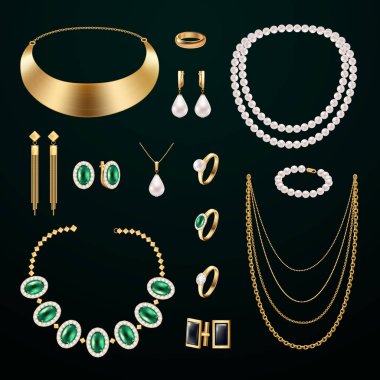 Jewelry Accessories Set clipart