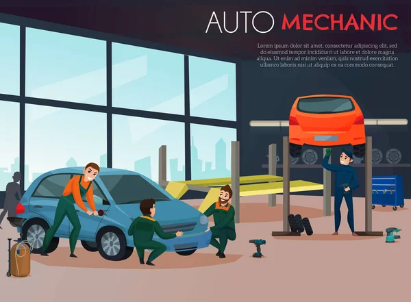 Auto service illustratie — Stockvector