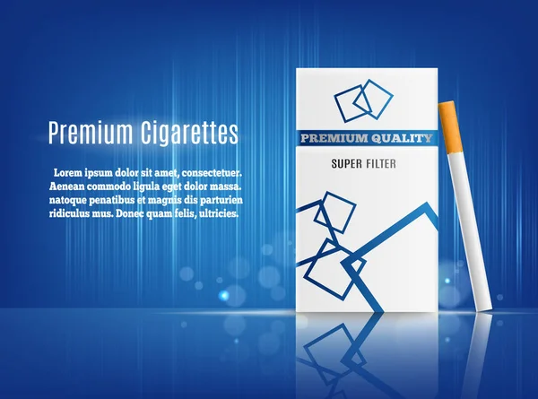 Cigarrillos Anuncio Composición realista — Vector de stock