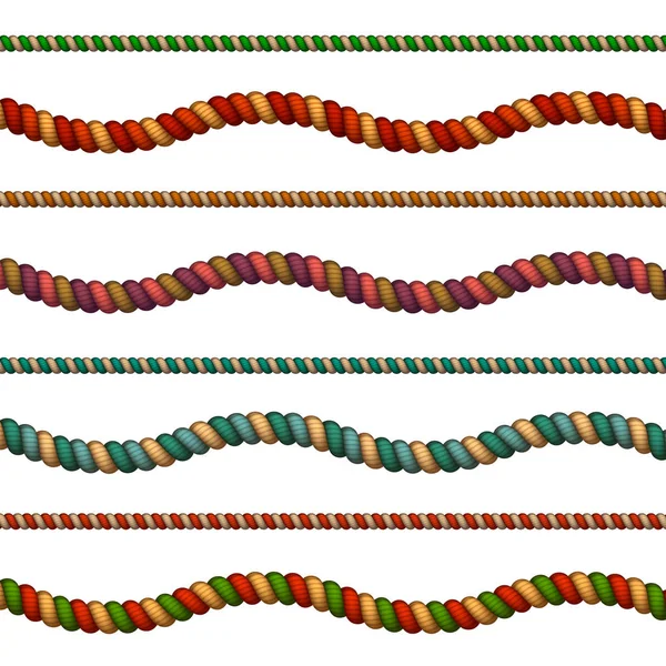 Барвисті мотузки набір — стоковий вектор