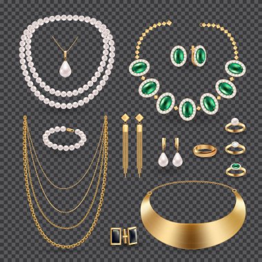 Jewelry Accessories  Transparent Set clipart