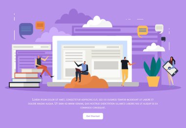 Online Eğitim düz arka plan