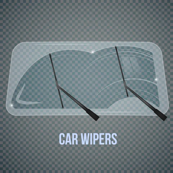 Windshield Wipers Realistic Composition — Stock Vector