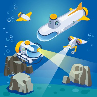 Underwater Vehicles Composition clipart