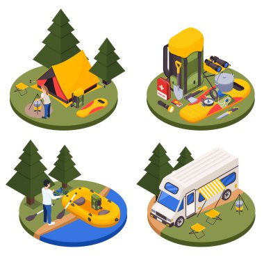 Isometric Kamp Kompozisyonları Ayarlandı