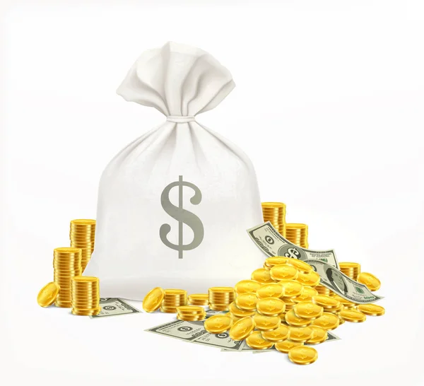 Σακούλα σύνθεση του χρήματος — Διανυσματικό Αρχείο
