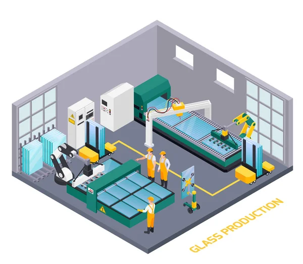 Composition du département d'usine de verre — Image vectorielle