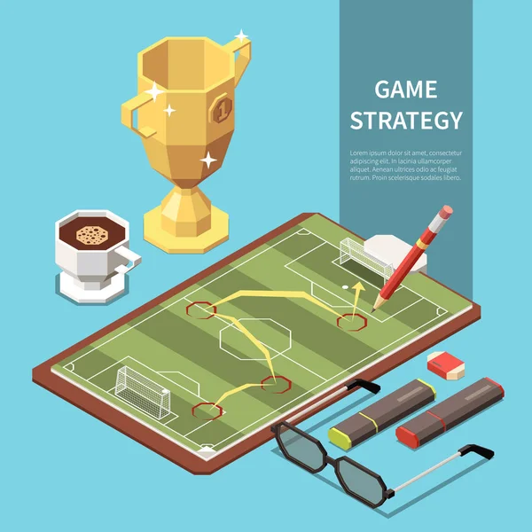 Sport Field Isometric Ilustracja — Wektor stockowy