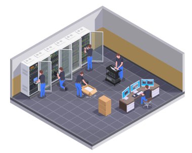 Veri Merkezi Isometric Görünümü 