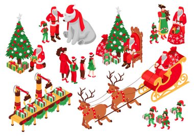 Noel Karakterleri Isometric Set
