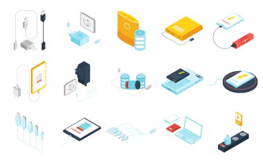 Yükleyici Isometric Simgeleri Ayarlandı