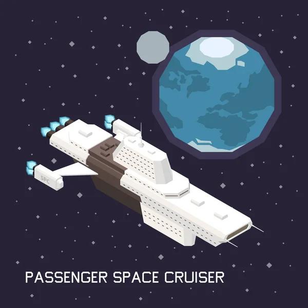 Nave espacial Composición isométrica — Archivo Imágenes Vectoriales