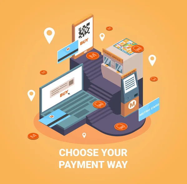 Payment Way Concept — Stock Vector