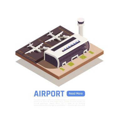 Isometric Terminal Havaalanı Arkaplanı