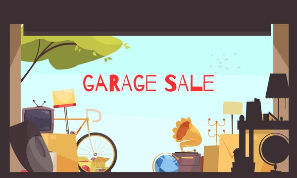 Cartaz de venda de garagem —  Vetores de Stock