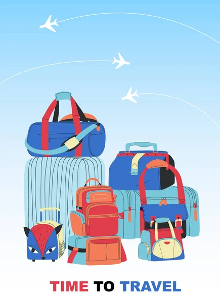 Travel Bags Background — ストックベクタ