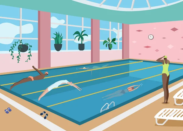 Illustration plate piscine — Image vectorielle