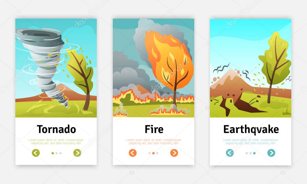 Natural Disaster Vertical Banners 
