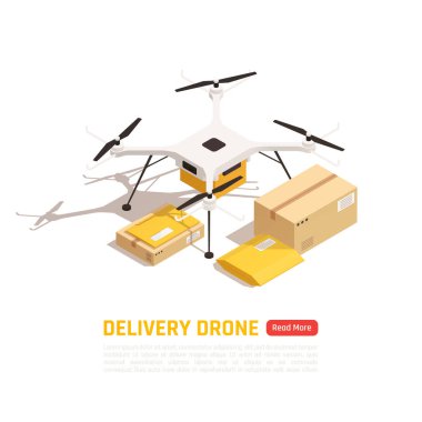 Quadcopter Paketi Isometric Arkaplanı
