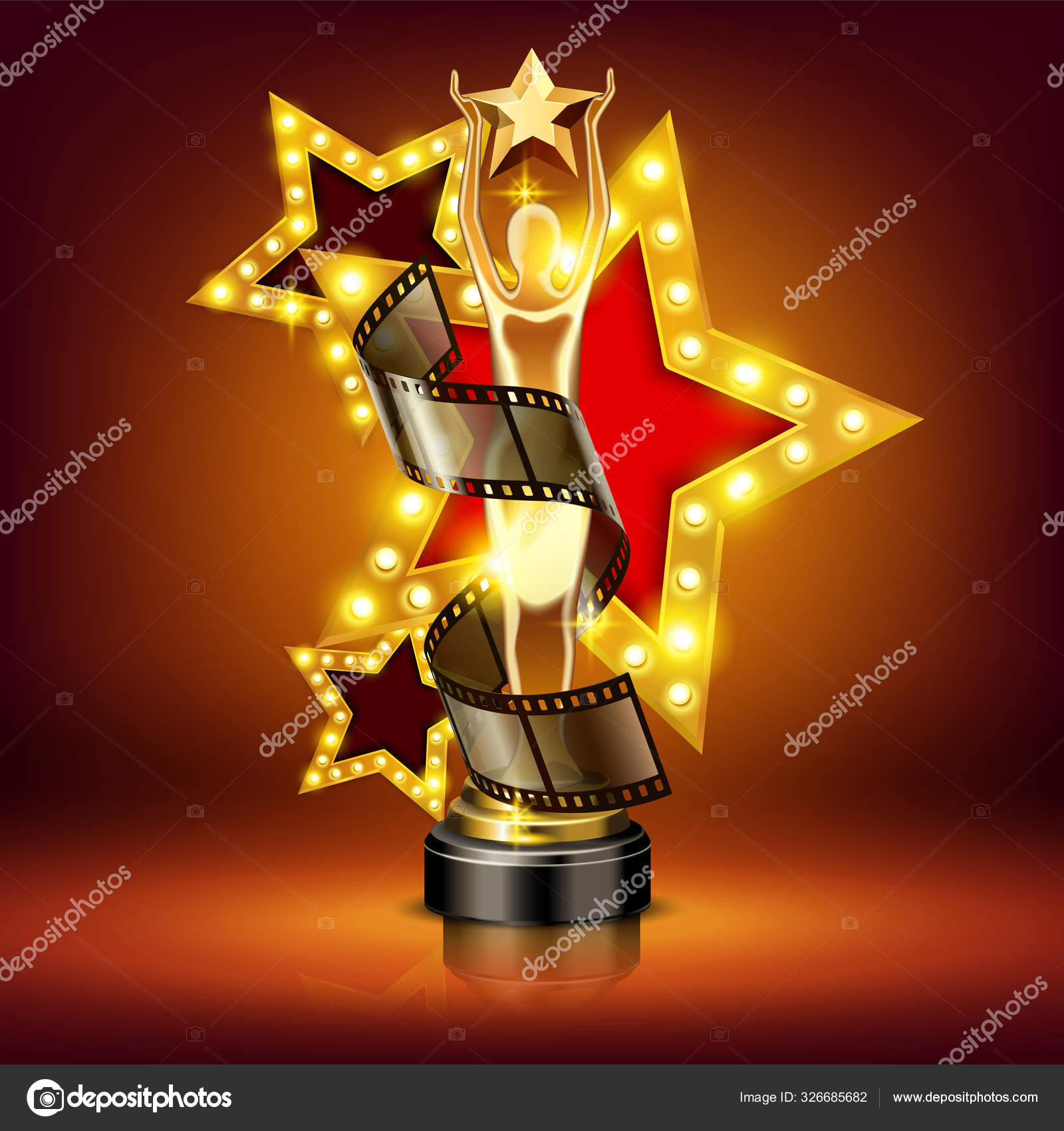 Премия "Luxury Cinema Awards" Векторное Изображение ©macrovector.