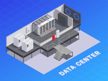 Veri Merkezi Isometric Bileşimi 
