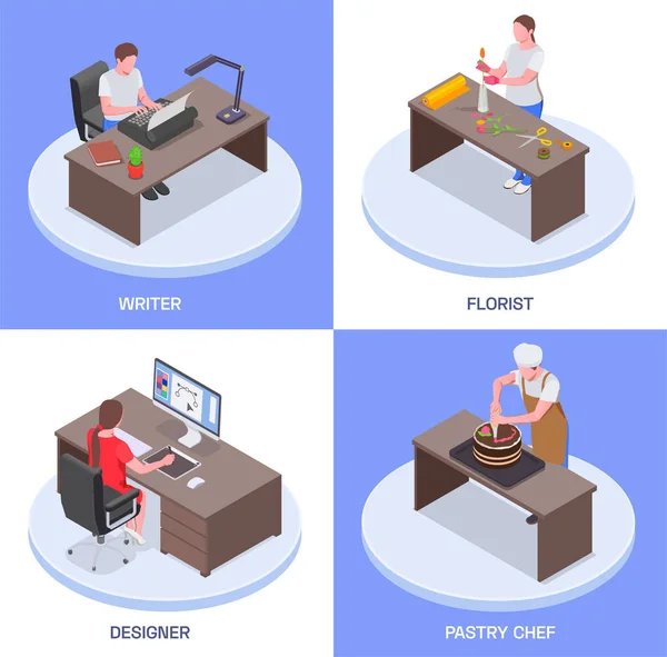 Konsep Desain Profesi Kreatif - Stok Vektor