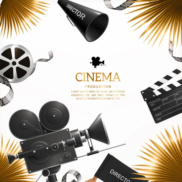 Cinéma Production cinématographique Contexte — Image vectorielle