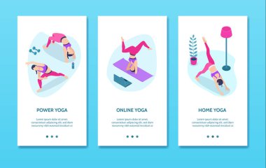 Yoga Isometric Dikey Afişler