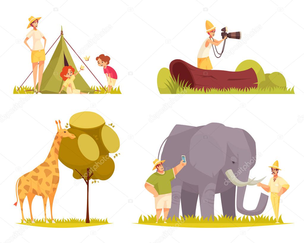 Safari Travel 4 Compositions 