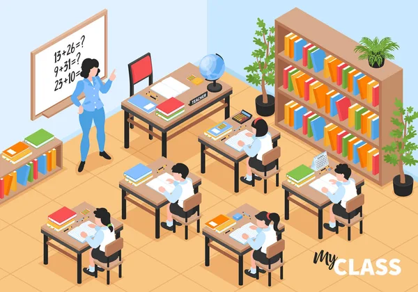 学校等距组合 — 图库矢量图片