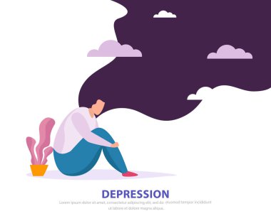 Depresyon Düz Arkaplanı
