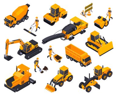 Yol Yapımı Isometric Simgesi Ayarları 