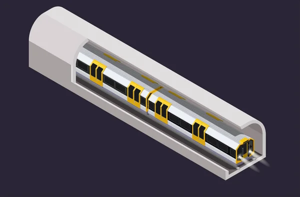 Composizione isometrica della metropolitana — Vettoriale Stock