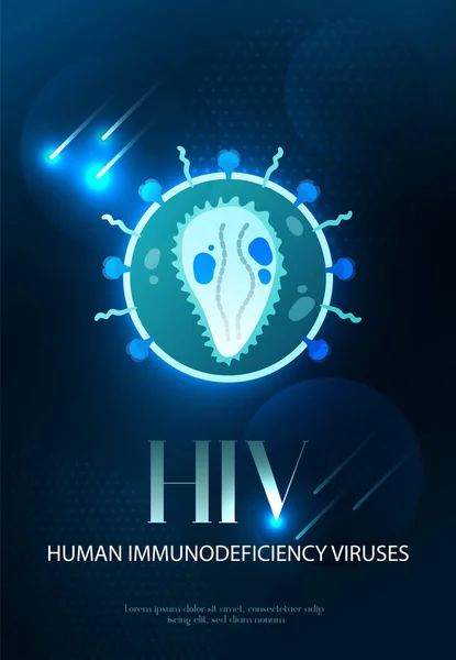 HIV Viruses Poster — Stock Vector