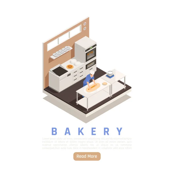 Bäckerei Süßwaren isometrische Zusammensetzung — Stockvektor