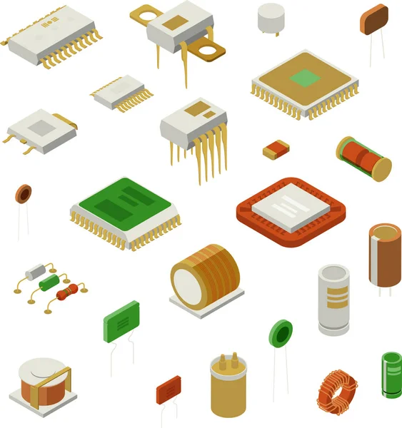 Semiconductor Element Set — 스톡 벡터