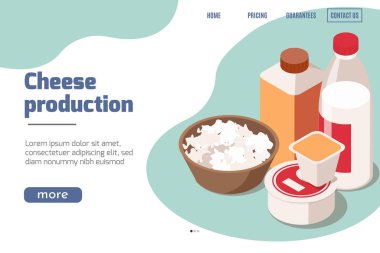 Peynir Üretimi Isometric Web Sitesi