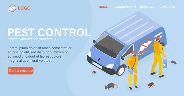 Pest Control Page Design — ストックベクタ