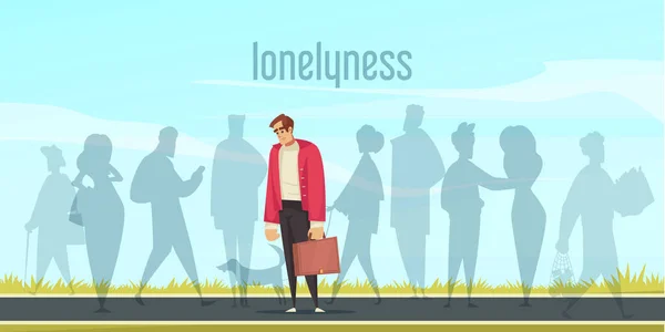 孤独的人图 — 图库矢量图片