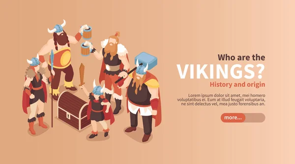 Who Are Vikings Banner — Stock Vector