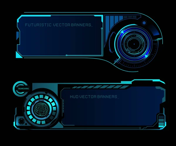 Hud Interface Banners futuristas —  Vetores de Stock