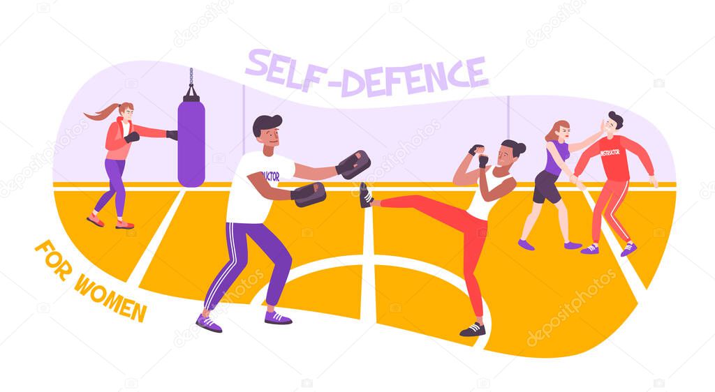 Women Selfdefense Course Composition