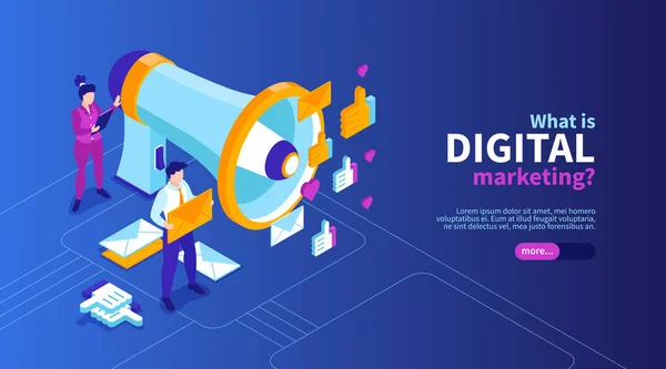 Digital Marketing Horizontal Banner — 图库矢量图片